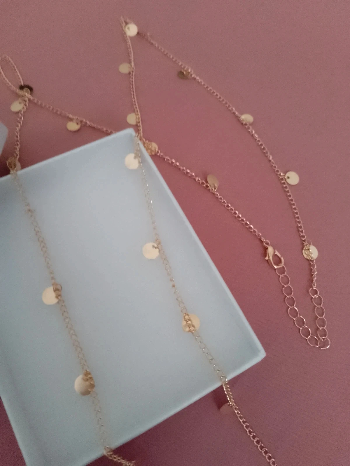 Gold stainless steel tassel necklace – photo 3